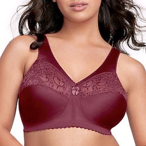 GLAMORISE burgundy full bust size 36 I MagicLift Original Support Wirefree Bra